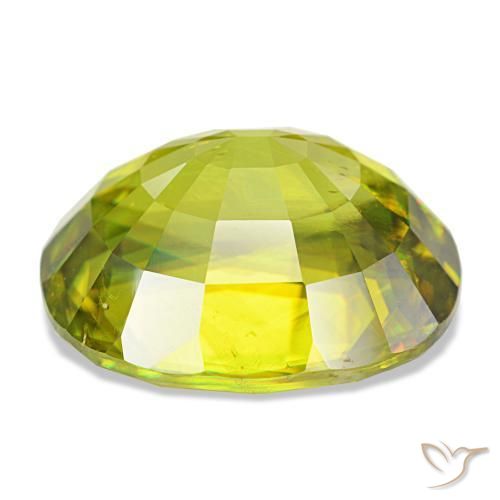 Sfene naturale verde da 13,27 ct, taglio ovale, VS