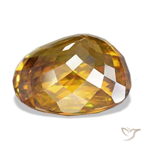 Sfene naturale arancione da 7,40 ct, taglio ovale, VS