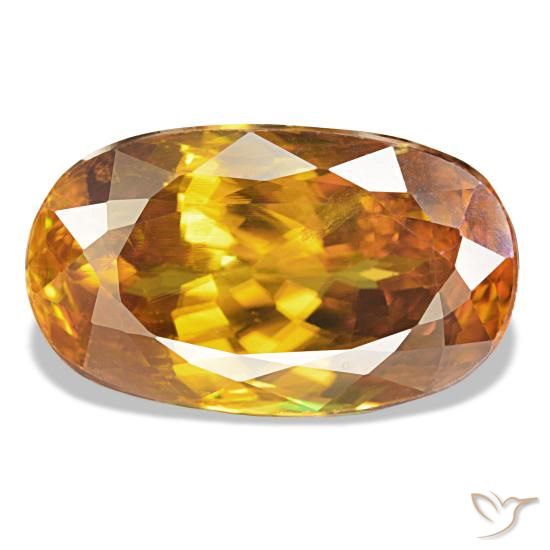Sfene naturale arancione da 5,98 ct, taglio ovale, VS