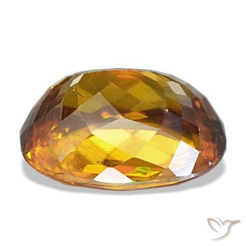 Sfene naturale arancione da 6,02 ct, taglio ovale, VS