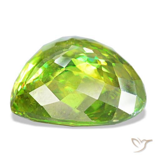 Sfene naturale verde da 8,29 ct, taglio a pera, VS