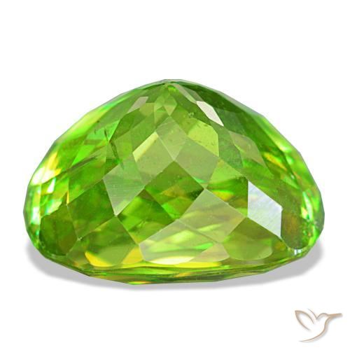Sfene naturale verde da 8,35 ct, taglio ovale, VS