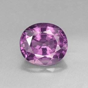 Spinello naturale viola da 1,89 ct, taglio ovale, VVS-VS