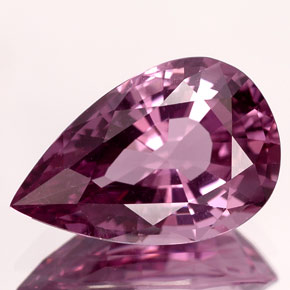 Spinello naturale viola da 4,66 ct, taglio a pera, VVS-VS