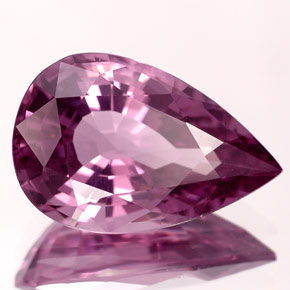 Spinello naturale viola da 4,66 ct, taglio a pera, VVS-VS