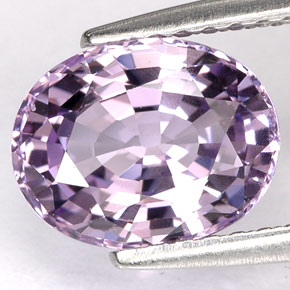 Spinello naturale viola da 2,09 ct, taglio ovale, VVS