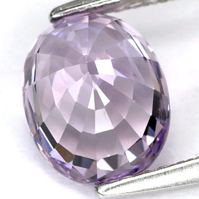 Spinello naturale viola da 2,09 ct, taglio ovale, VVS