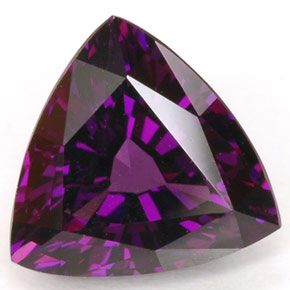 Spinello naturale viola da 1,65 ct, trillion, VVS