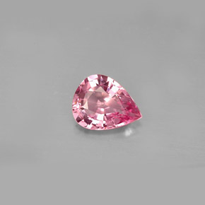 Spinello naturale rosa da 1,27 ct, taglio a pera, VVS