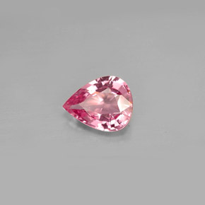 Spinello naturale rosa da 1,27 ct, taglio a pera, VVS