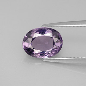 Spinello naturale viola da 2,00 ct, taglio ovale, SI