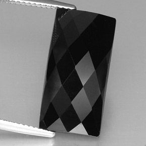 Spinello naturale nero da 13,88 ct, baguette, opaco