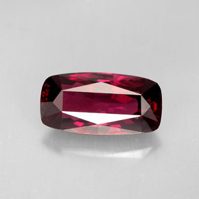 Spinello naturale rosso da 2,37 ct, taglio a cuscino, VVS-VS