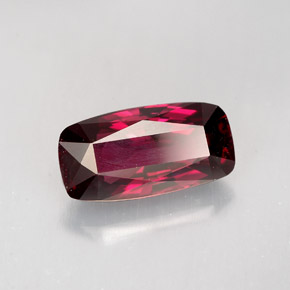 Spinello naturale rosso da 2,37 ct, taglio a cuscino, VVS-VS