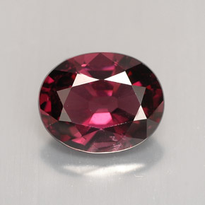 Spinello naturale rosso da 2,23 ct, taglio ovale, VVS-VS