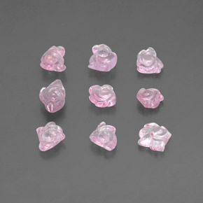 Spinello naturale rosa da  ct, forma fantasia, trasparente