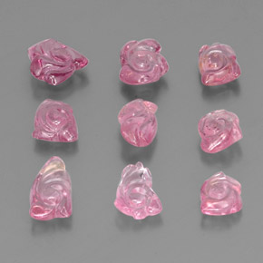 Spinello naturale rosa da  ct, forma fantasia, trasparente