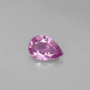 Spinello naturale viola da 0,60 ct, taglio a pera, VS