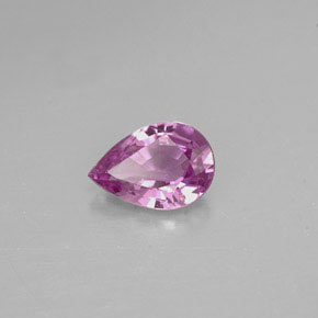 Spinello naturale viola da 0,60 ct, taglio a pera, VS