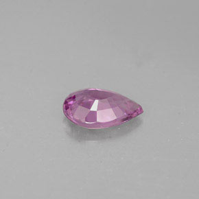 Spinello naturale viola da 0,60 ct, taglio a pera, VS