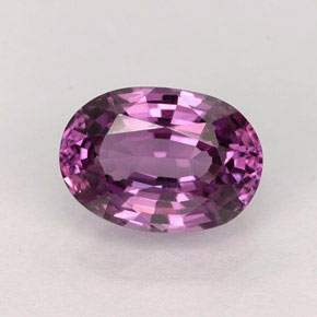 Spinello naturale viola da 2,12 ct, taglio ovale, VVS-VS