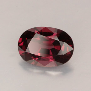 Spinello naturale rosso da 1,64 ct, taglio ovale, VVS-VS