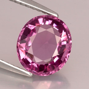 Spinello naturale viola da 2,11 ct, taglio ovale, VS-SI