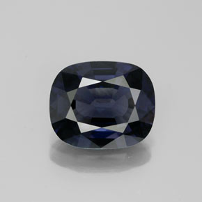 Spinello naturale blu da 2,33 ct, taglio a cuscino, VVS-VS