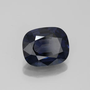 Spinello naturale blu da 2,33 ct, taglio a cuscino, VVS-VS