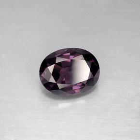 Spinello naturale viola da 2,32 ct, taglio ovale, VVS-VS