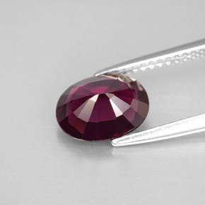 Spinello naturale viola da 2,06 ct, taglio ovale, VVS