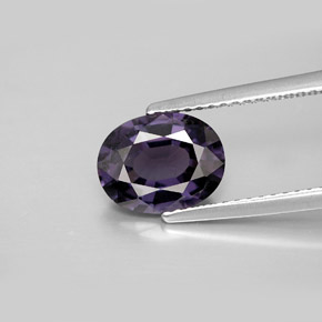 Spinello naturale viola da 2,07 ct, taglio ovale, VS-SI