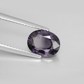 Spinello naturale viola da 2,07 ct, taglio ovale, VS-SI