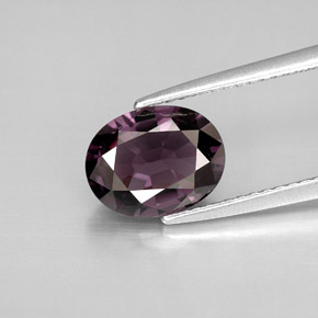 Spinello naturale viola da 2,10 ct, taglio ovale, VVS