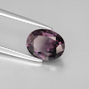 Spinello naturale viola da 2,10 ct, taglio ovale, VVS