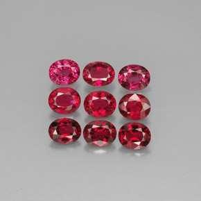 Spinello naturale rosso da  ct, taglio ovale, VS
