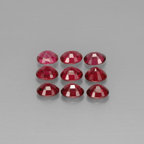 Spinello naturale rosso da  ct, taglio ovale, VS