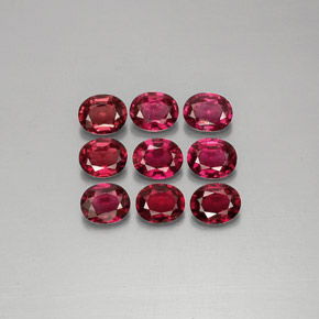 Spinello naturale rosso da  ct, taglio ovale, VS