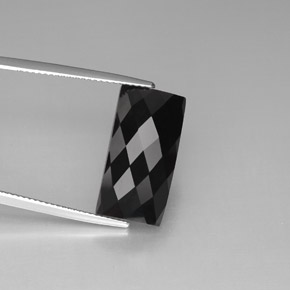 Spinello naturale nero da 14,35 ct, baguette, opaco