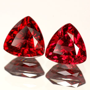 Spinello naturale rosso da  ct, trillion, VVS-VS