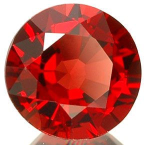 Spinello naturale rosso da 0,70 ct, taglio rotondo, VS