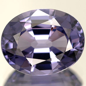 Spinello naturale viola da 2,55 ct, taglio ovale, VVS