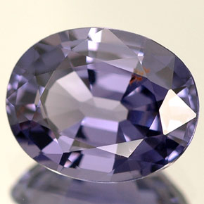 Spinello naturale viola da 2,55 ct, taglio ovale, VVS