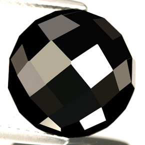 Spinello naturale nero da 9,76 ct, taglio rotondo, opaco
