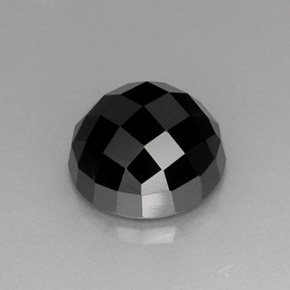 Spinello naturale nero da 9,44 ct, taglio rotondo, opaco