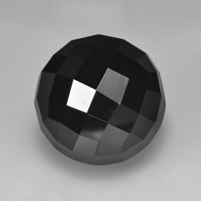 Spinello naturale nero da 8,89 ct, taglio rotondo, opaco