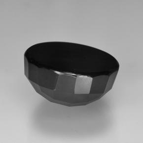 Spinello naturale nero da 8,89 ct, taglio rotondo, opaco