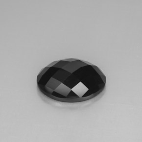 Spinello naturale nero da 10,83 ct, taglio ovale, opaco