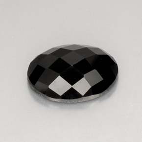 Spinello naturale nero da 10,35 ct, taglio ovale, opaco
