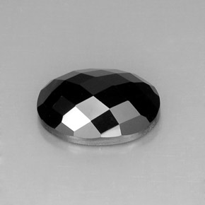 Spinello naturale nero da 10,46 ct, taglio ovale, opaco